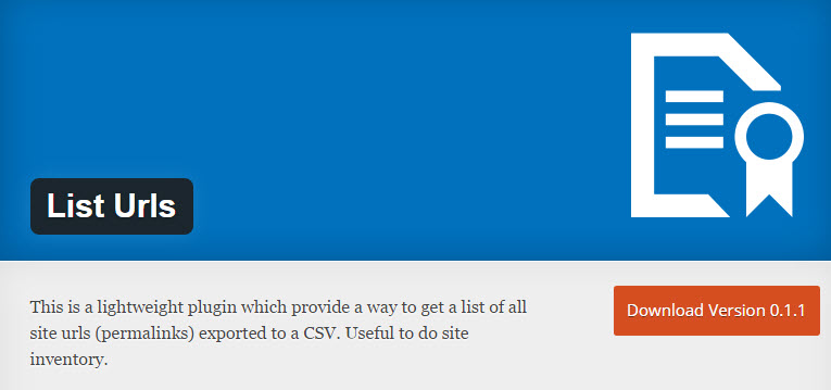 Export all permalinks (urls) of your WordPress site into a CSV